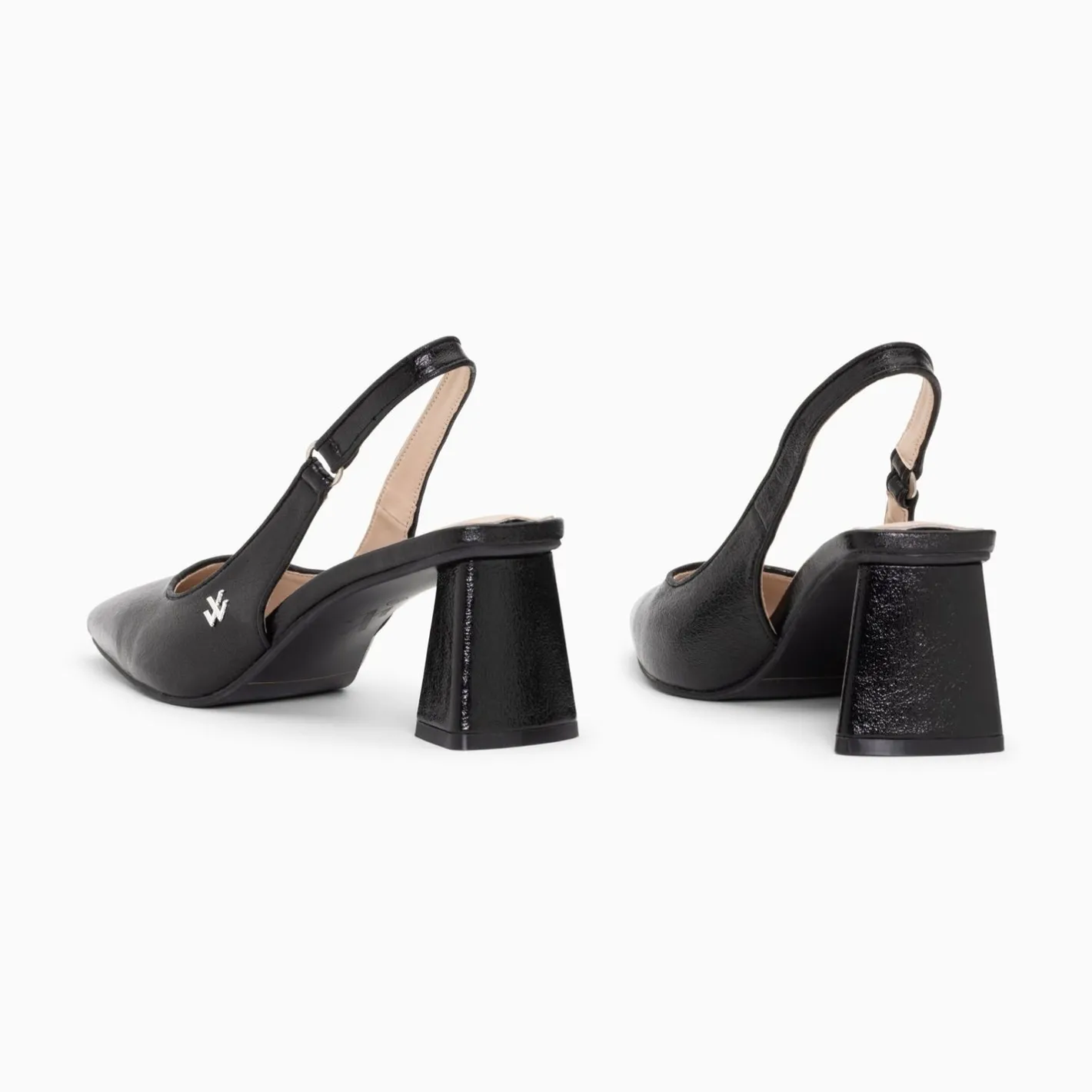 Vanessa Wu Escarpins Slingback Lara Noirs A Bout Pointu Online