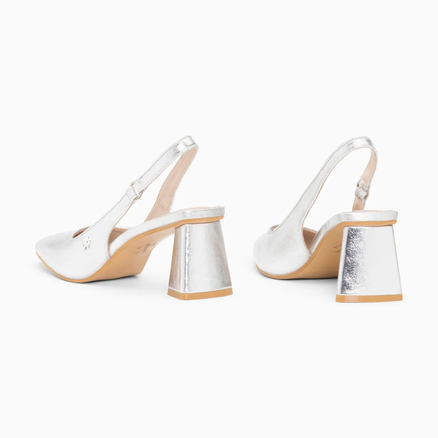 Vanessa Wu Escarpins Slingback Lara Argent A Bout Pointu Best