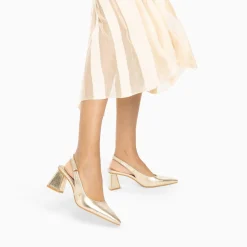 Vanessa Wu Escarpins Slingback Lara Or A Bout Pointu