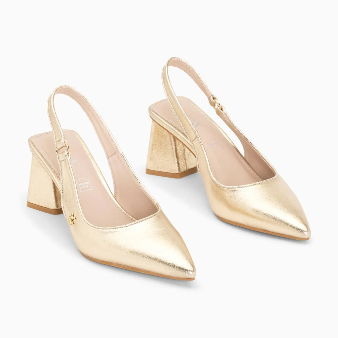 Vanessa Wu Escarpins Slingback Lara Or A Bout Pointu