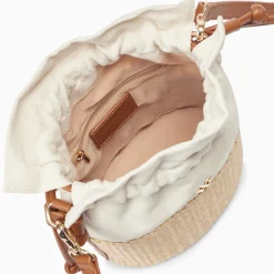Vanessa Wu Mini Panier Bourse Lilly Beige Best