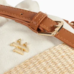 Vanessa Wu Mini Panier Bourse Lilly Beige Best