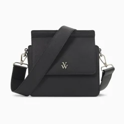 Vanessa Wu Mini Sac Trapeze Aurelie Noir A Bandouliere