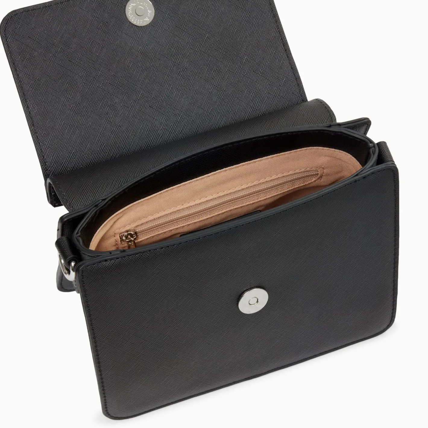 Vanessa Wu Mini Sac Trapeze Aurelie Noir A Bandouliere
