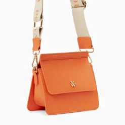 Vanessa Wu Mini Sac Trapeze Aurelie Orange A Bandouliere Best