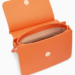 Vanessa Wu Mini Sac Trapeze Aurelie Orange A Bandouliere Best