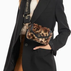 Vanessa Wu Mini Sacoche Daniela Leopard En Fausse Fourrure Clearance