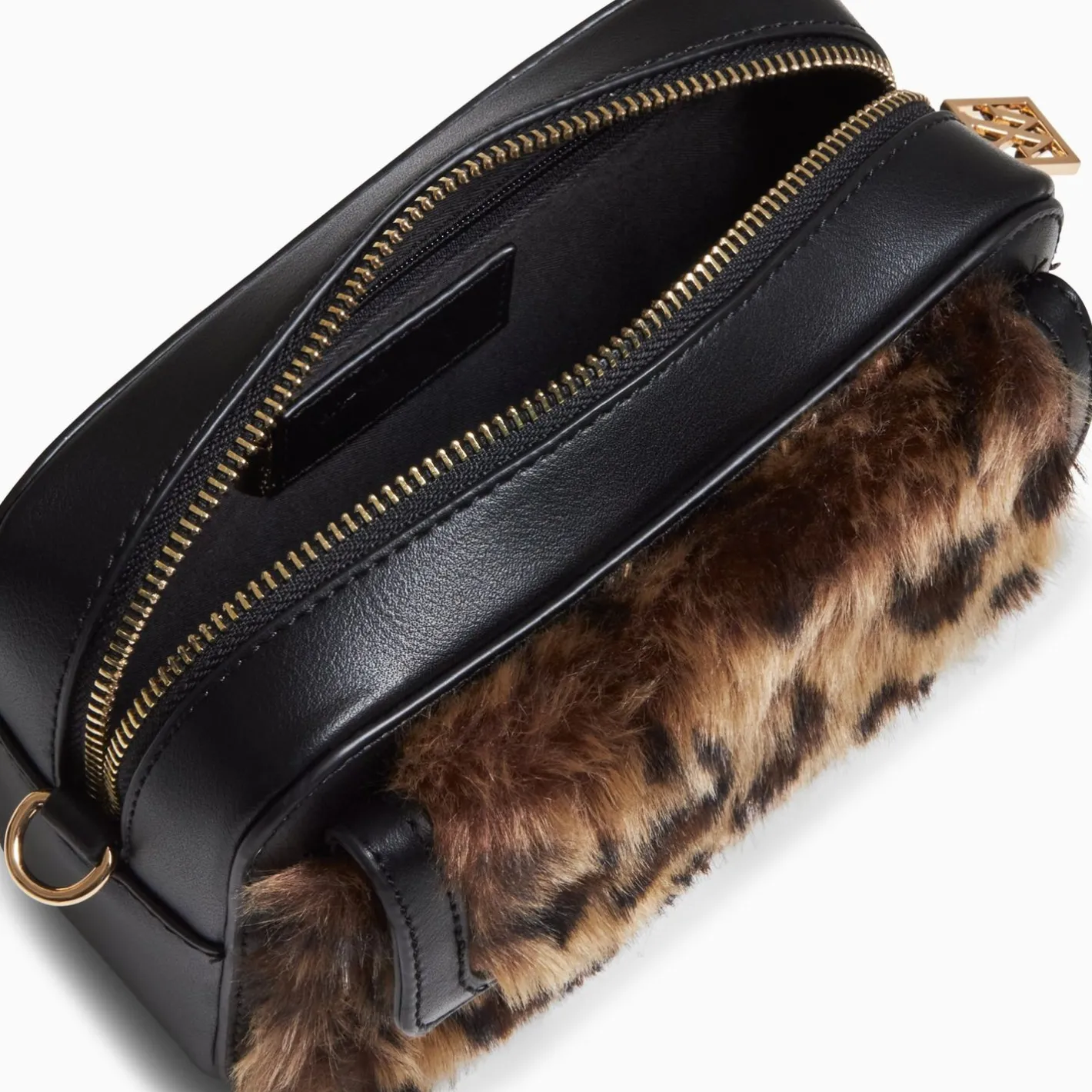 Vanessa Wu Mini Sacoche Daniela Leopard En Fausse Fourrure Clearance