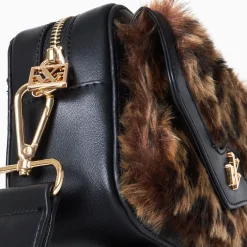 Vanessa Wu Mini Sacoche Daniela Leopard En Fausse Fourrure Clearance