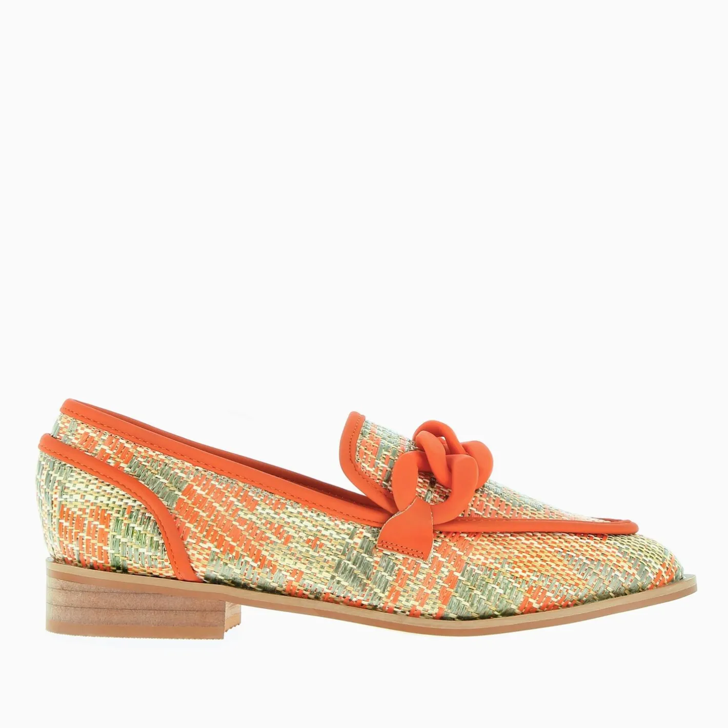 Vanessa Wu Mocassins Barbara Orange A Chaine Mate Discount