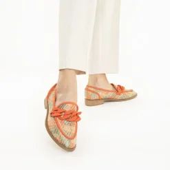 Vanessa Wu Mocassins Barbara Orange A Chaine Mate Discount