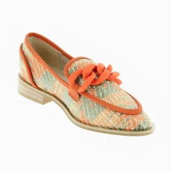 Vanessa Wu Mocassins Barbara Orange A Chaine Mate Discount