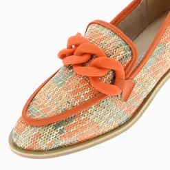 Vanessa Wu Mocassins Barbara Orange A Chaine Mate Discount
