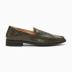 Vanessa Wu Mocassins Marianne Kaki Croco Discount