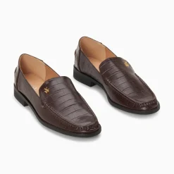 Vanessa Wu Mocassins Marianne Marron Croco New