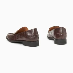 Vanessa Wu Mocassins Marianne Marron Croco New