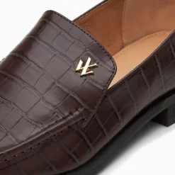 Vanessa Wu Mocassins Marianne Marron Croco New