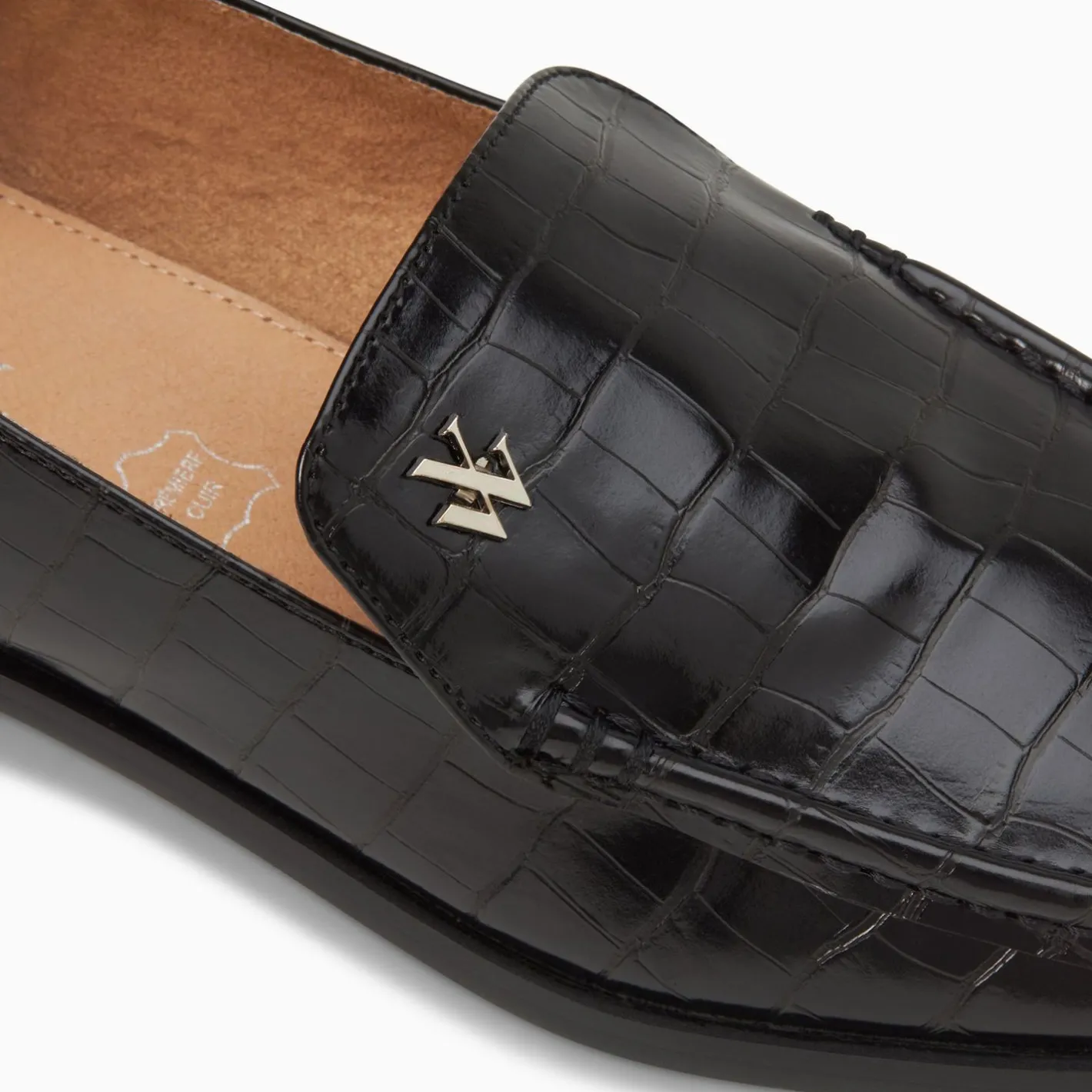 Vanessa Wu Mocassins Marianne Noir Croco Best