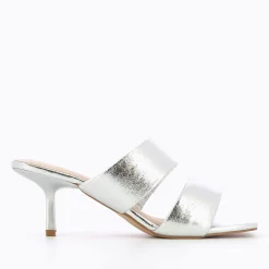Vanessa Wu Mules Elia Argent A Brides Rembourrees