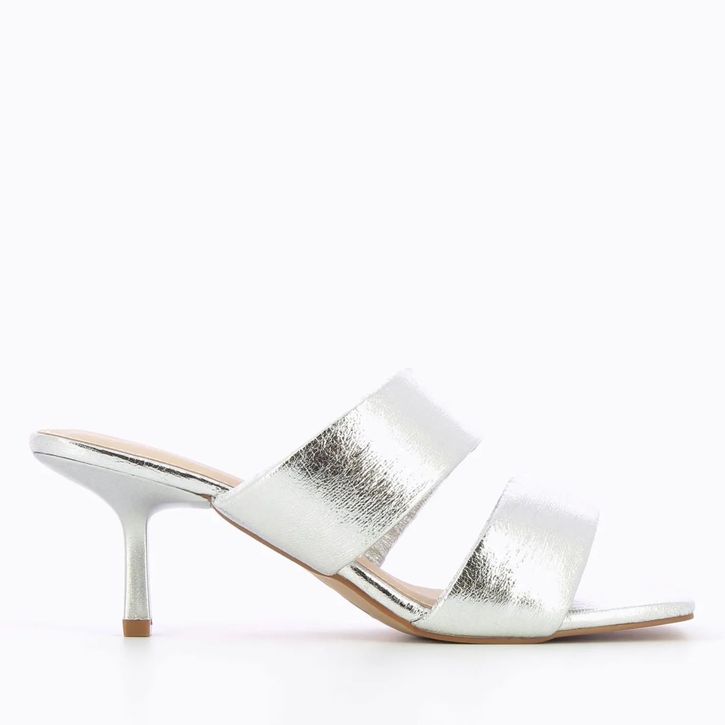 Vanessa Wu Mules Elia Argent A Brides Rembourrees