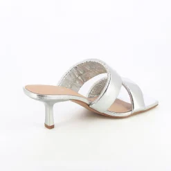 Vanessa Wu Mules Elia Argent A Brides Rembourrees