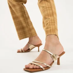 Vanessa Wu Mules Kitten Heel Axelle Or Clearance