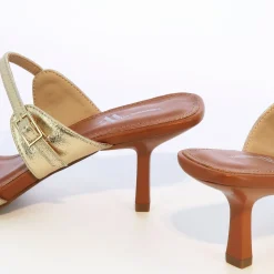Vanessa Wu Mules Kitten Heel Axelle Or Clearance