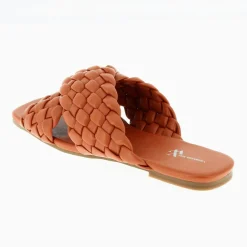 Vanessa Wu Mules Lillianna Brique A Larges Brides Tressees Croisees Sale