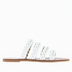 Vanessa Wu Mules Mila A Brides Tressees Blanches Sale