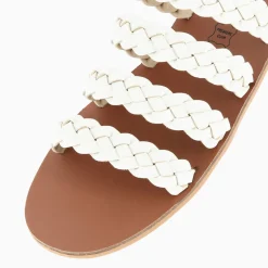 Vanessa Wu Mules Mila A Brides Tressees Blanches Sale