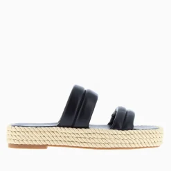 Vanessa Wu Mules Nala Noires A Plateforme Cordes Hot