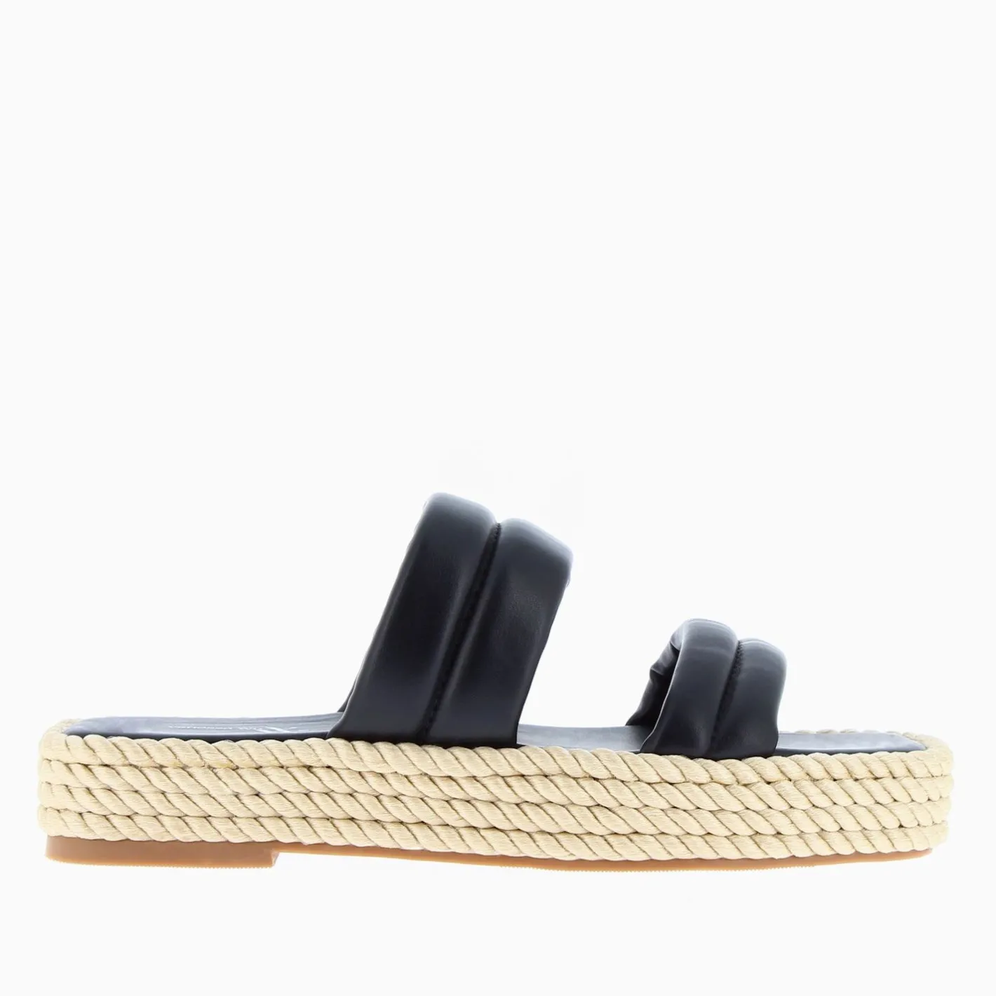 Vanessa Wu Mules Nala Noires A Plateforme Cordes Hot