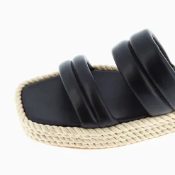 Vanessa Wu Mules Nala Noires A Plateforme Cordes Hot