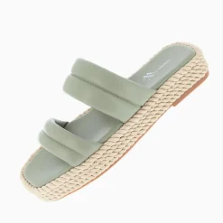 Vanessa Wu Mules Nala Vert Pastel A Plateforme Cordes Best