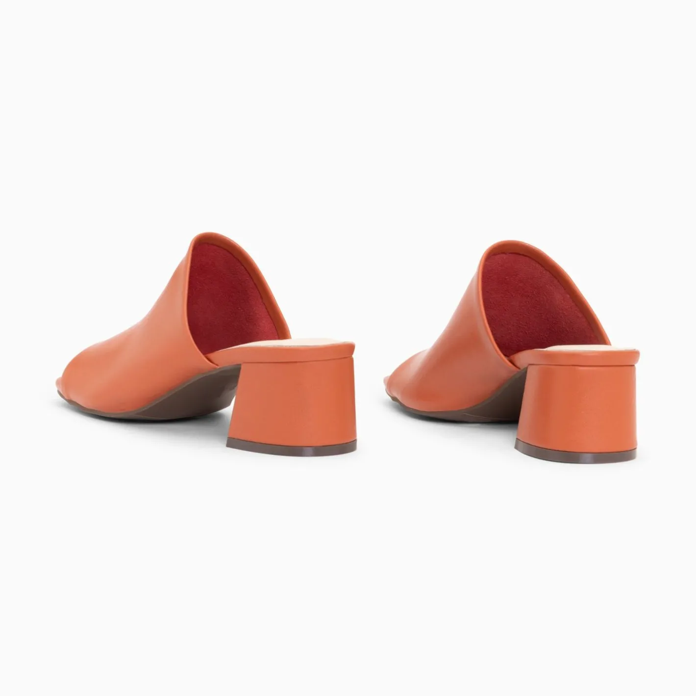 Vanessa Wu Mules Peep-Toe Helene Brique A Talon Hot