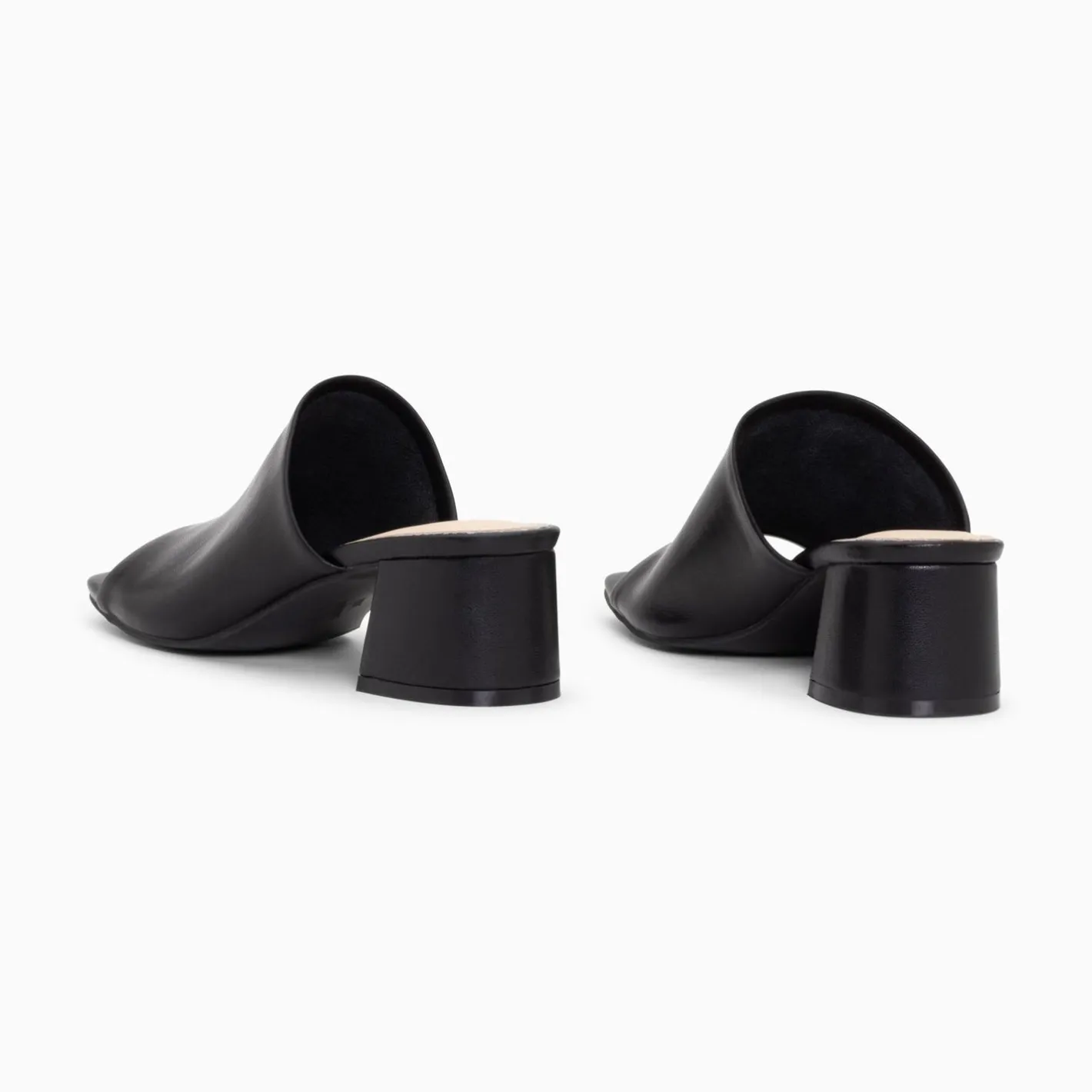 Vanessa Wu Mules Peep-Toe Helene Noires A Talon