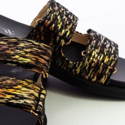 Vanessa Wu Mules Philippine Noir Et Or A Scratchs Online