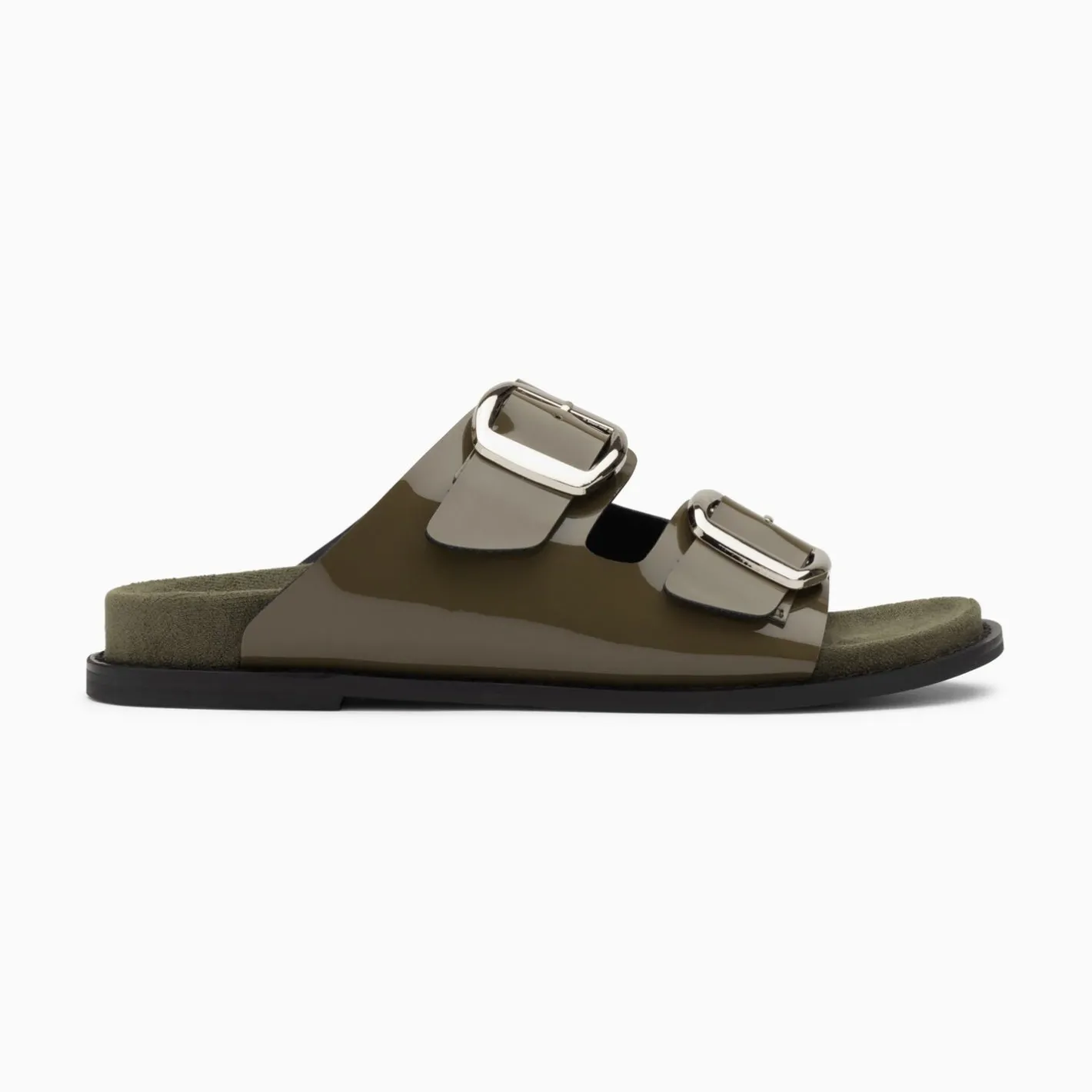 Vanessa Wu Mules Plates Celia Kaki Verni A Boucles Oversize Outlet