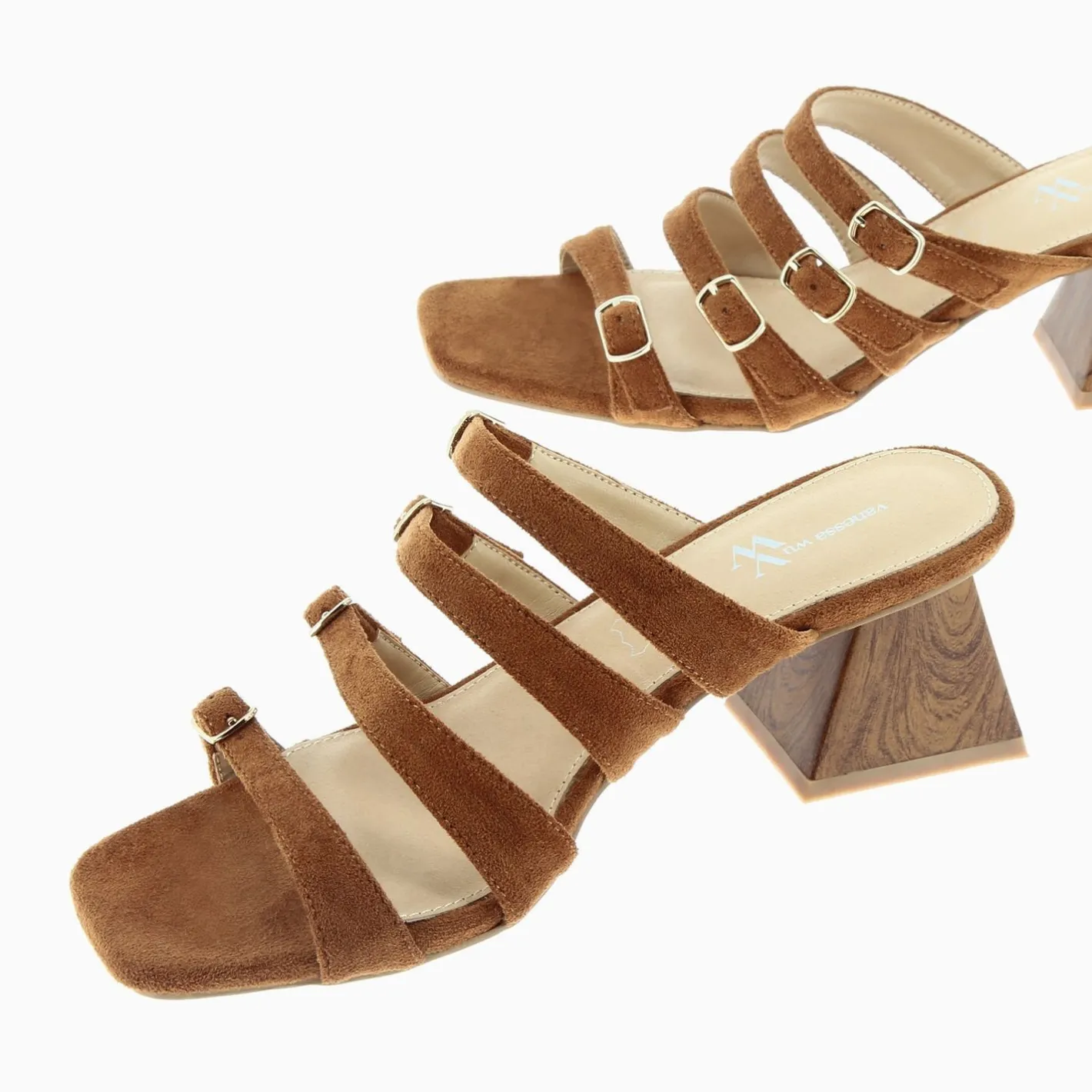 Vanessa Wu Mules Vera Multibrides Cafe A Talon Pyramide Discount
