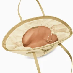 Vanessa Wu Panier Oversize Vivienne En Raphia Beige A Details Kaki Hot