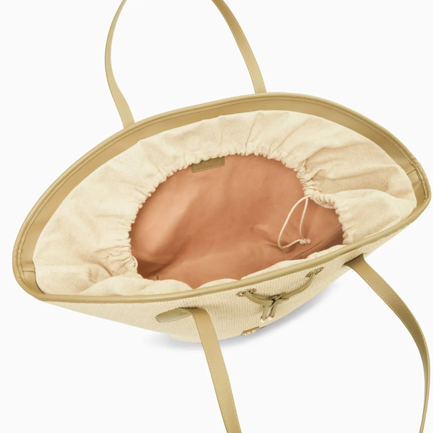 Vanessa Wu Panier Oversize Vivienne En Raphia Beige A Details Kaki Hot