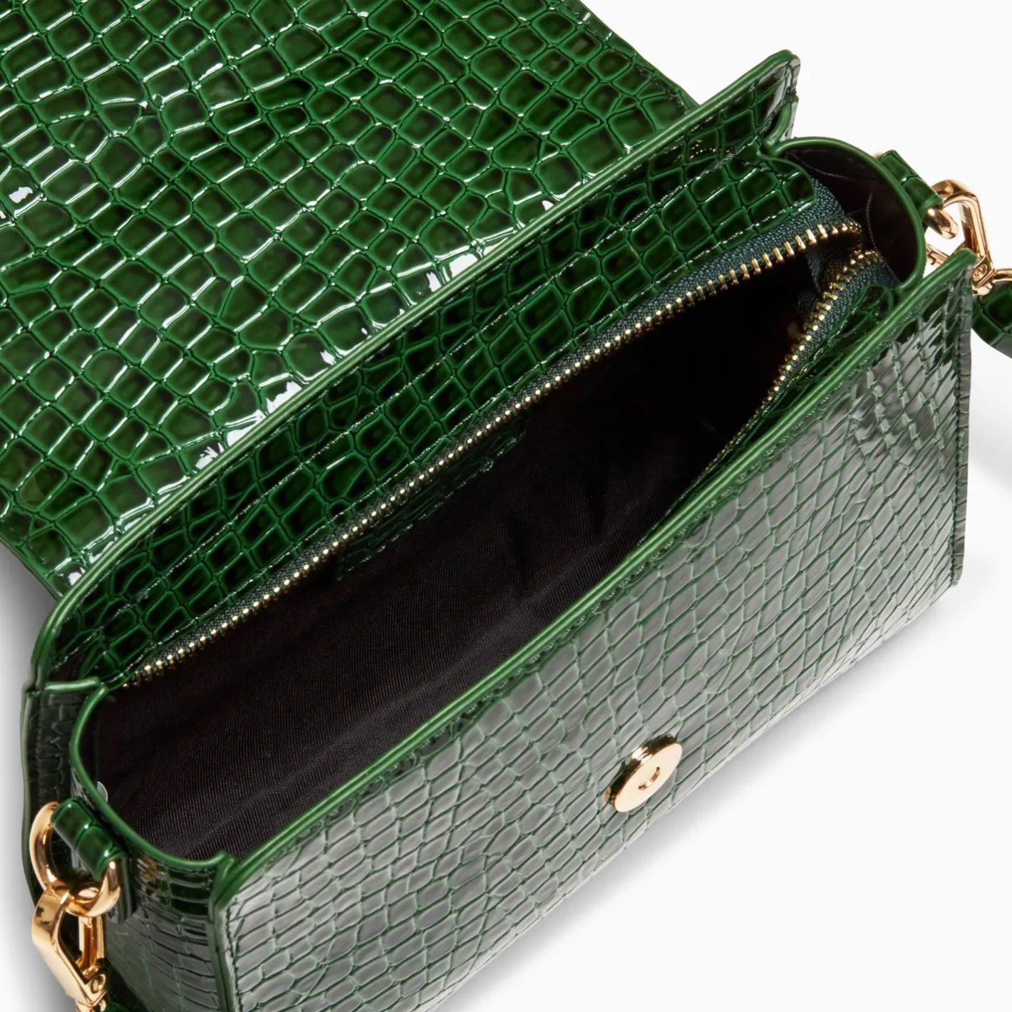 Vanessa Wu Petit Sac A Main Joanne Vert Croco Discount