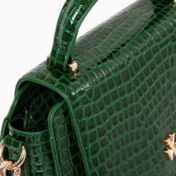 Vanessa Wu Petit Sac A Main Joanne Vert Croco Discount