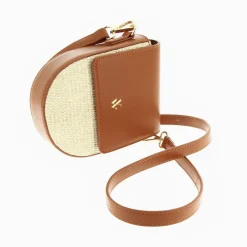 Vanessa Wu Petit Sac Armelle Camel Et Beige A Bandouliere Discount
