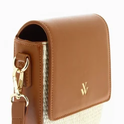 Vanessa Wu Petit Sac Armelle Camel Et Beige A Bandouliere Discount