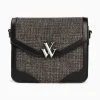 Vanessa Wu Petit Sac Cartable Blair Noir En Tweed Hot