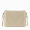 Vanessa Wu Petit Sac Monogramme Annie Beige Matelasse A Rabat