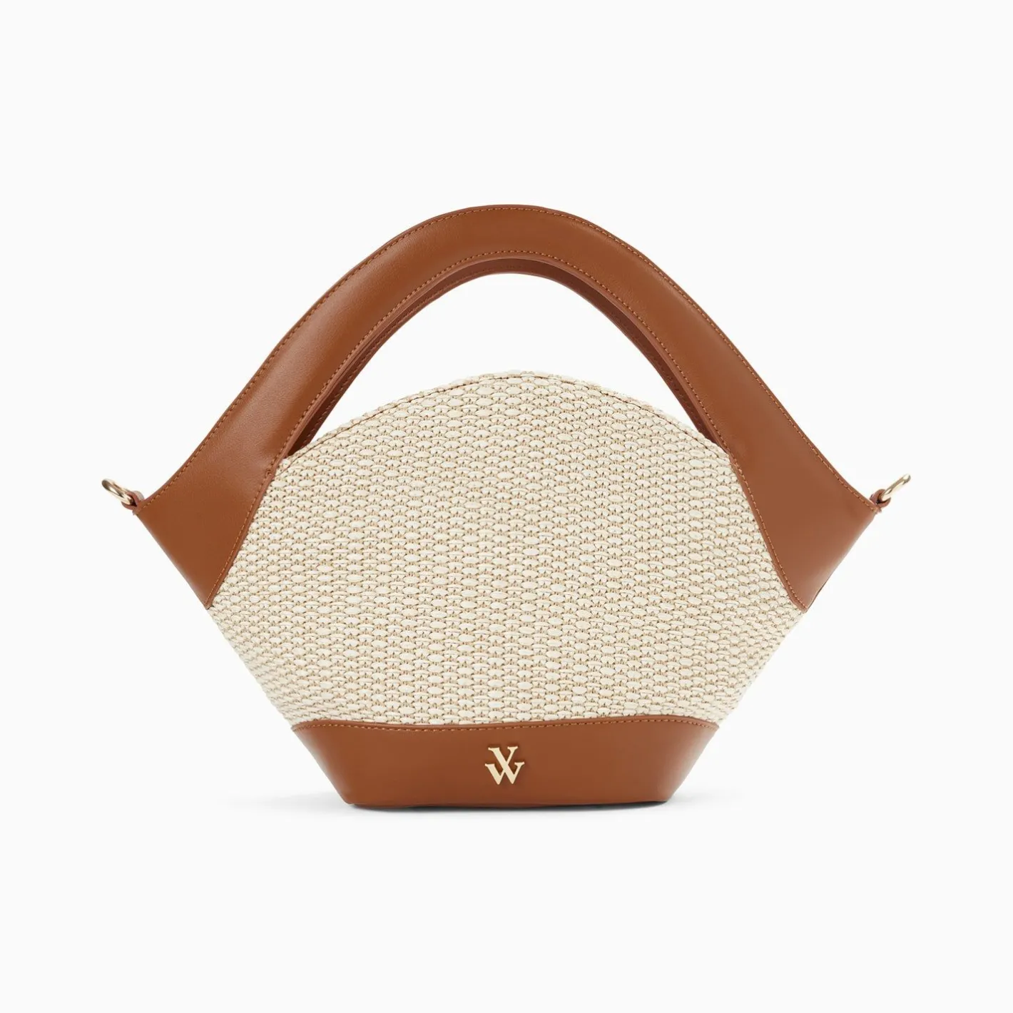 Vanessa Wu Petit Sac Panier Juliane Beige Et Camel Clearance