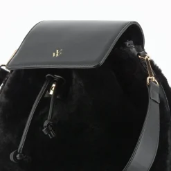Vanessa Wu Sac A Dos Edith Noir En Fausse Fourrure Outlet