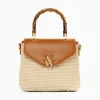 Vanessa Wu Sac A Main Gwenaelle Camel A Anse En Faux Bambou Sale